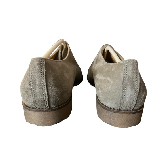 SOLDINI Men’s Cap Toe Oxford Shoes – Made in Italy Suede Dress Shoes Sz 41 GRAY - Picture 4 of 7